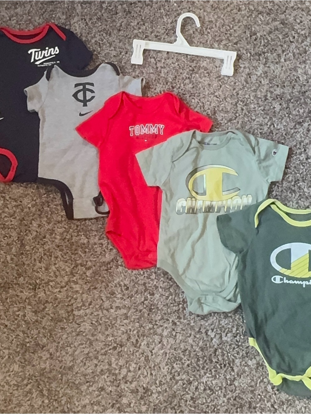Baby Boy Bodysuit Lot 18M 24M Nike Twins Champion Tommy Hilfiger 5-Piece Set